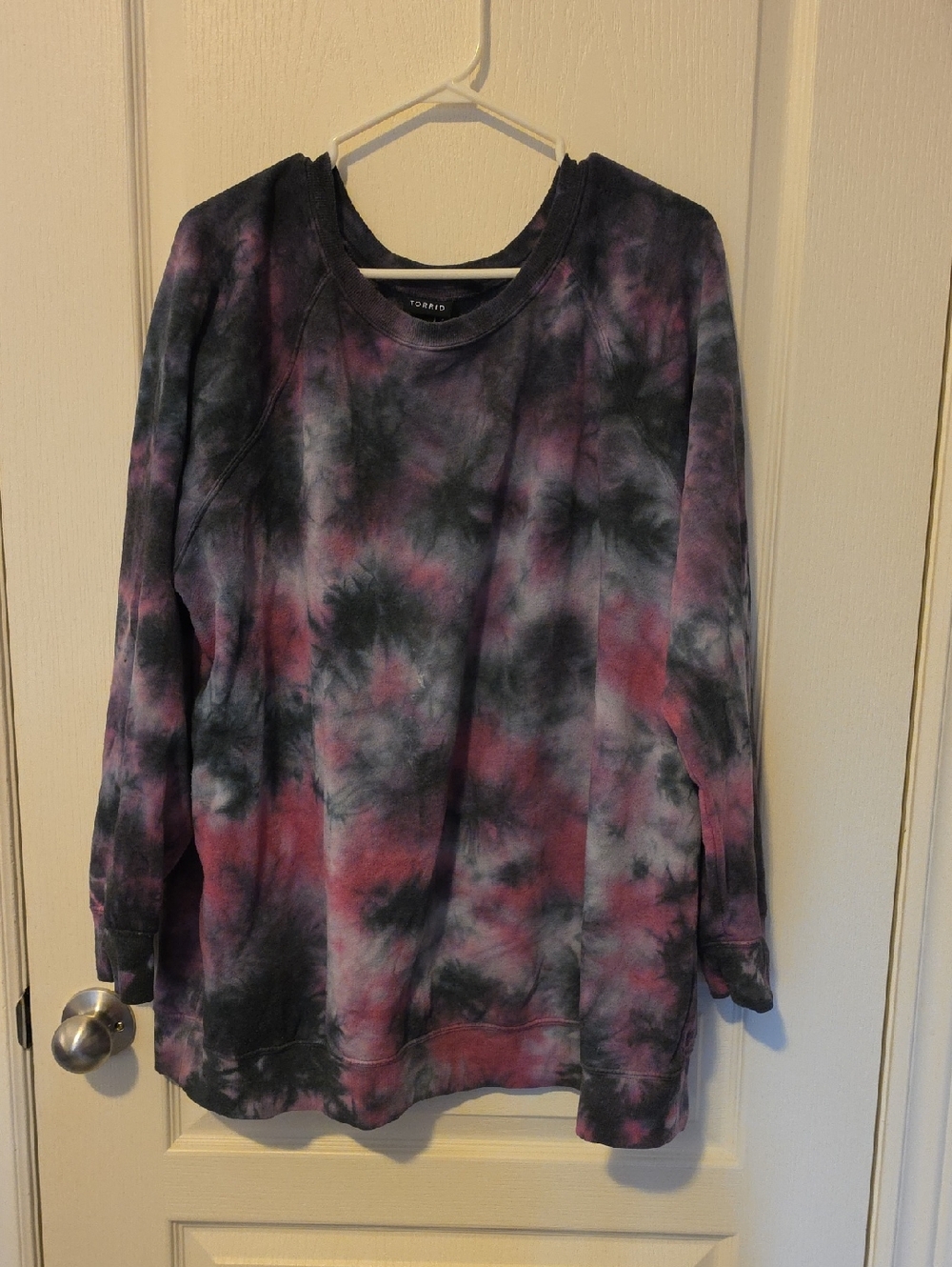 torrid Purple & Pink Tie-Dye Crewneck Sweatshirt